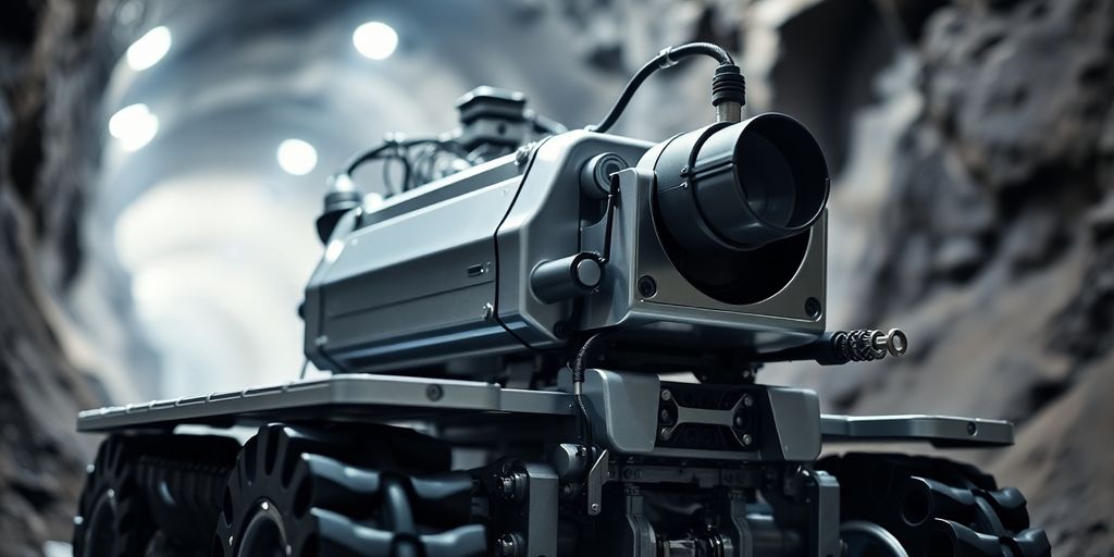 Remote mining robot